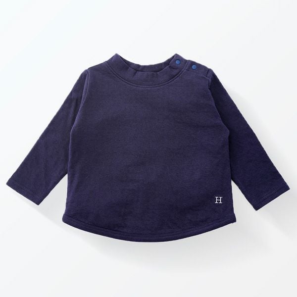 オーガニックコットン ベビー長袖ラウンドヘムトップス