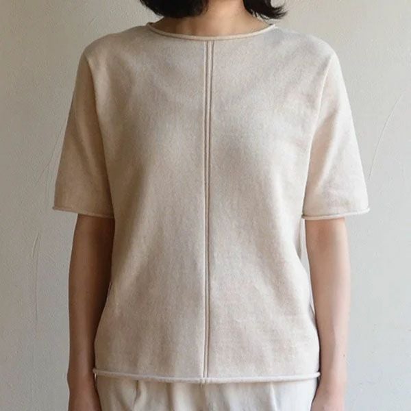 オーガニックコットン やわらか杢 無縫製クルーネック