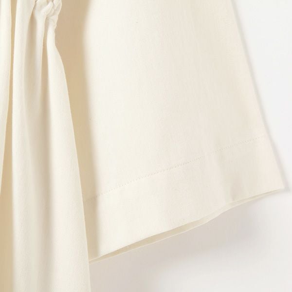 オーガニックコットン サテン前開きネグリジェ ナチュラル M