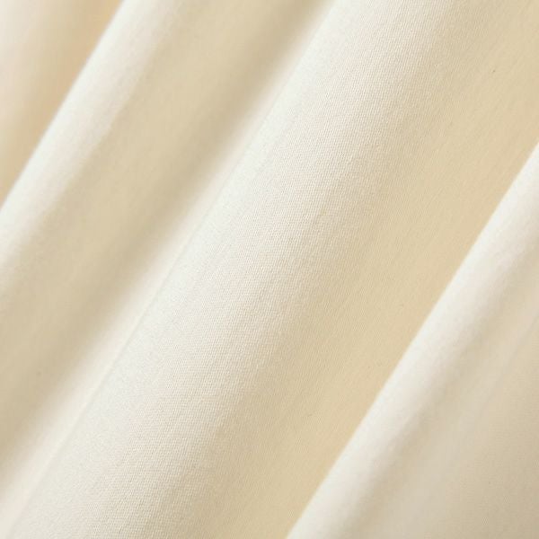 オーガニックコットン サテン前開きネグリジェ ナチュラル M