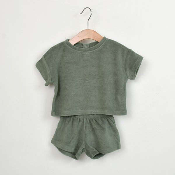 オーガニックコットン ベビーテリーＴシャツ＆ショーツ