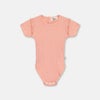 オーガニックコットン ベビーリブスラブラッフルボディスーツ(半袖)