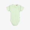 オーガニックコットン ベビーリブスラブラッフルボディスーツ(半袖)
