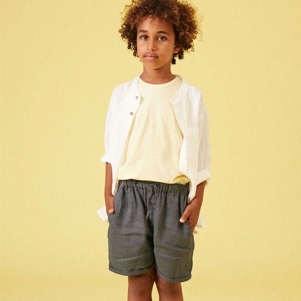 オーガニックコットン キッズスラブドロップショルダーＴシャツ(半袖)