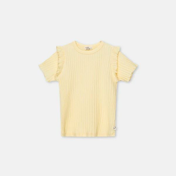オーガニックコットン キッズリブスラブラッフルＴシャツ(半袖)