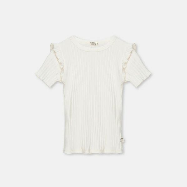 オーガニックコットン キッズリブスラブラッフルＴシャツ(半袖)