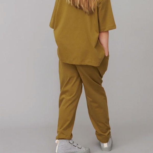 オーガニックコットン キッズテーパードパンツ