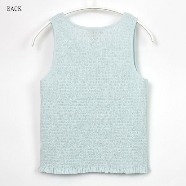 オーガニックコットン スモックノースリーブトップ