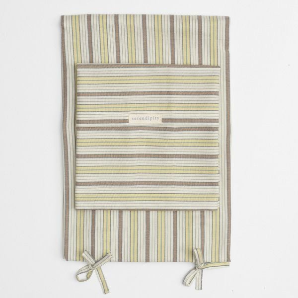 オーガニックコットン 掛け布団カバー&ピローケース MistyStripes