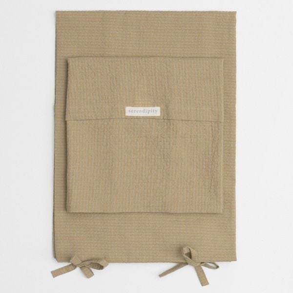 オーガニックコットン 掛け布団カバー&ピローケース PastelChecks