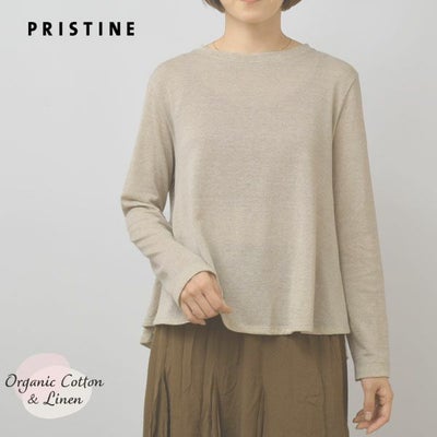 オーガニックコットン&リネン 天竺フレアプルオーバー