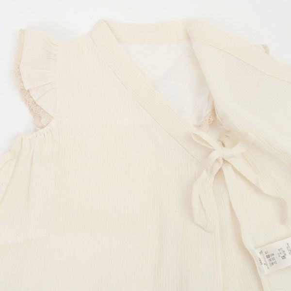 オーガニックコットン ベビー楊柳フリル甚平