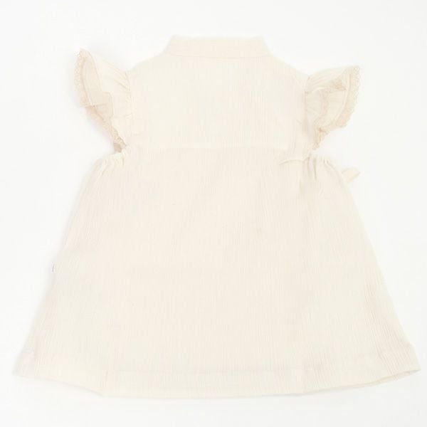 オーガニックコットン ベビー楊柳フリル甚平
