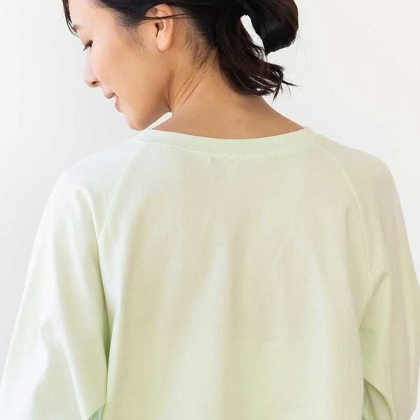 オーガニックコットン 天竺ラグランスリーブギャザートップ
