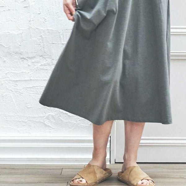 オーガニックコットン スラブ天竺ワンピース