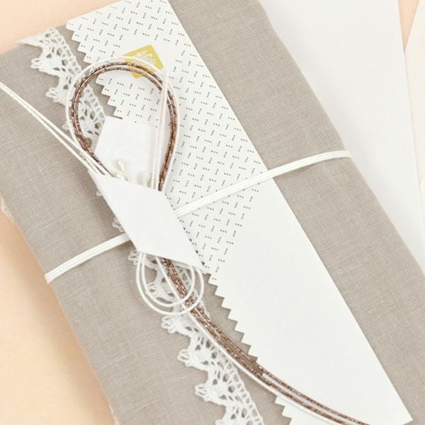 オーガニックコットンのハンカチで出来たご祝儀袋 八の字