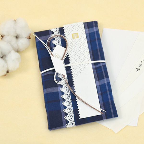 オーガニックコットンのハンカチで出来たご祝儀袋 八の字