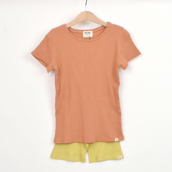 オーガニックコットン キッズリブＴシャツ(半袖)