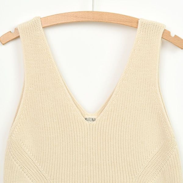 オーガニックコットン ノースリーブニット