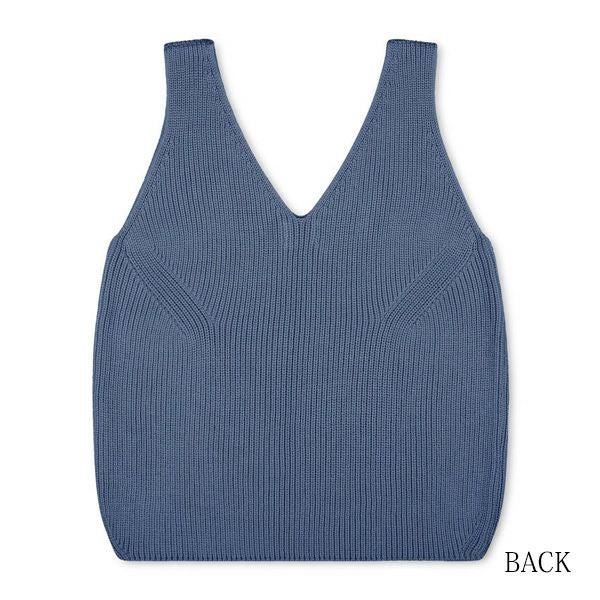 オーガニックコットン ノースリーブニット