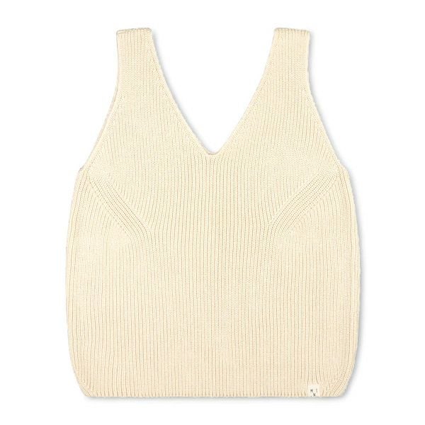 オーガニックコットン ノースリーブニット