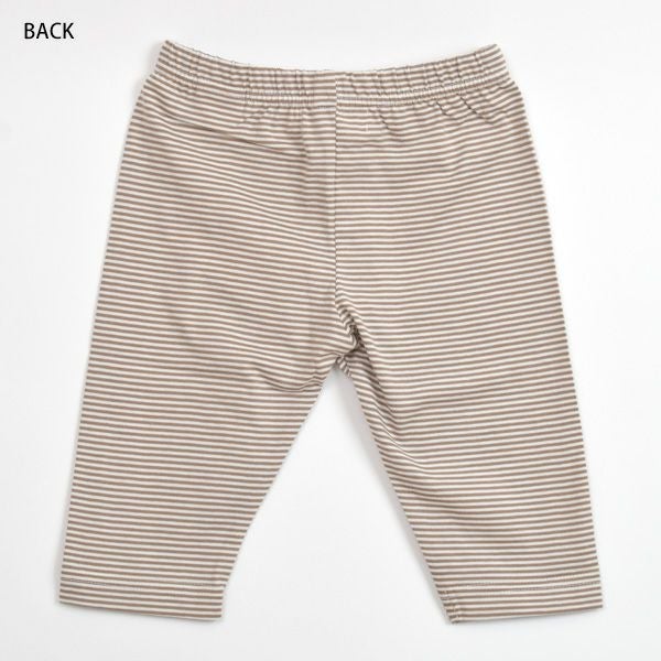 オーガニックコットン ベビーカプリレギンスFineStripe