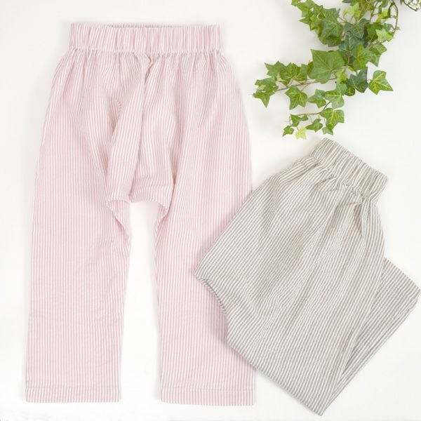 オーガニックコットン キッズシアサッカーバギーパンツ