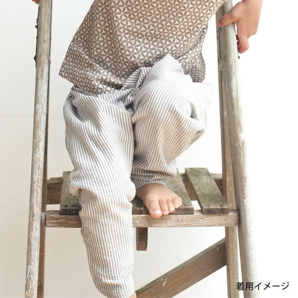 オーガニックコットン キッズシアサッカーバギーパンツ