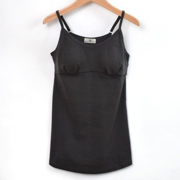 オーガニックコットン マタニティ五倍子染めパッド付キャミソール