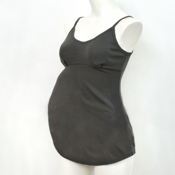 オーガニックコットン マタニティ五倍子染めパッド付キャミソール