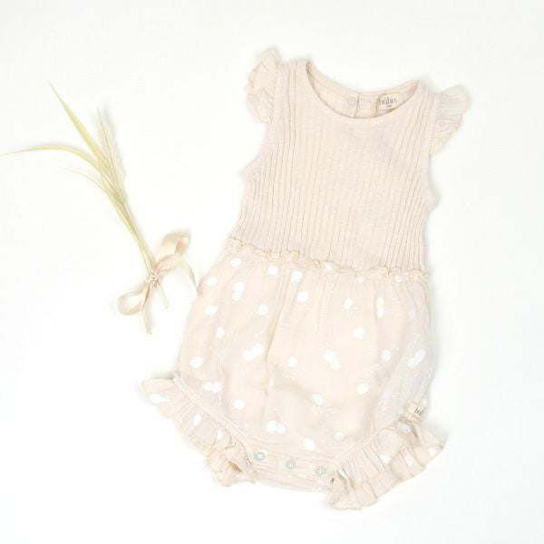 オーガニックコットン ベビーコンビロンパース APPLE