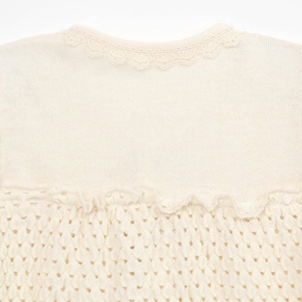 オーガニックコットン ベビーソルブロンメッシュ半袖カバーオール