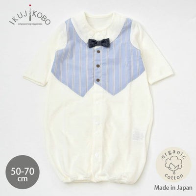 オーガニックコットン タキシード風ツーウェイドレス