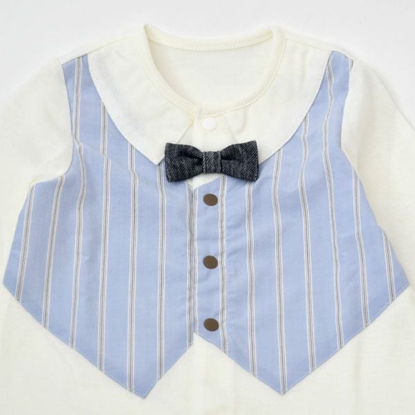 オーガニックコットン タキシード風ツーウェイドレス