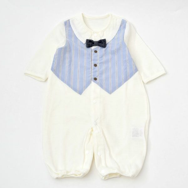 オーガニックコットン タキシード風ツーウェイドレス