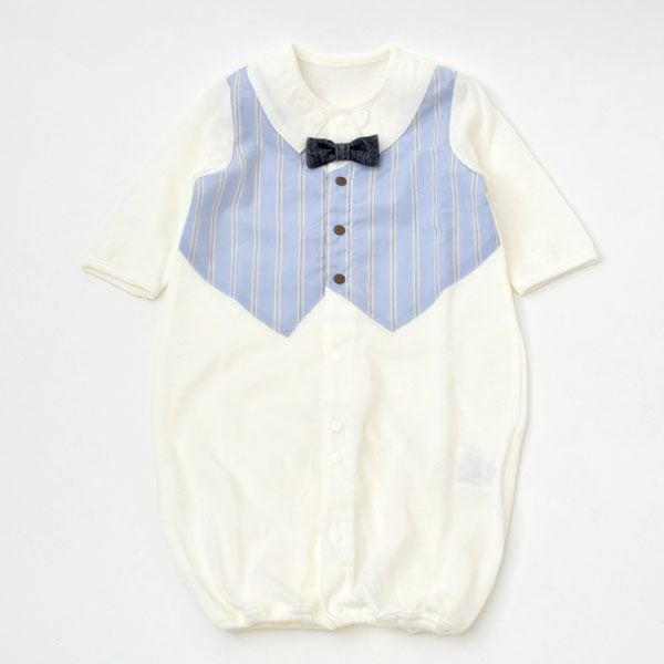 オーガニックコットン タキシード風ツーウェイドレス