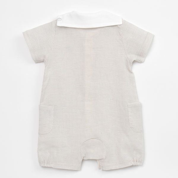 オーガニックコットン ベビーショートカバーオール はりねずみ