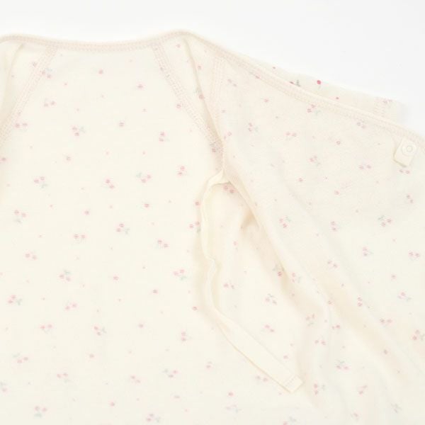 オーガニックコットン ベビー吊天竺中肌着 さくらんぼ