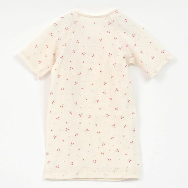 オーガニックコットン ベビー吊天竺中肌着 さくらんぼ