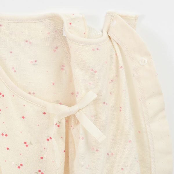 オーガニックコットン ベビー吊天竺ツーウェイドレス さくらんぼ