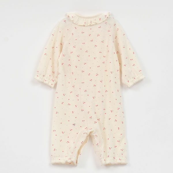 オーガニックコットン ベビー吊天竺ツーウェイドレス さくらんぼ