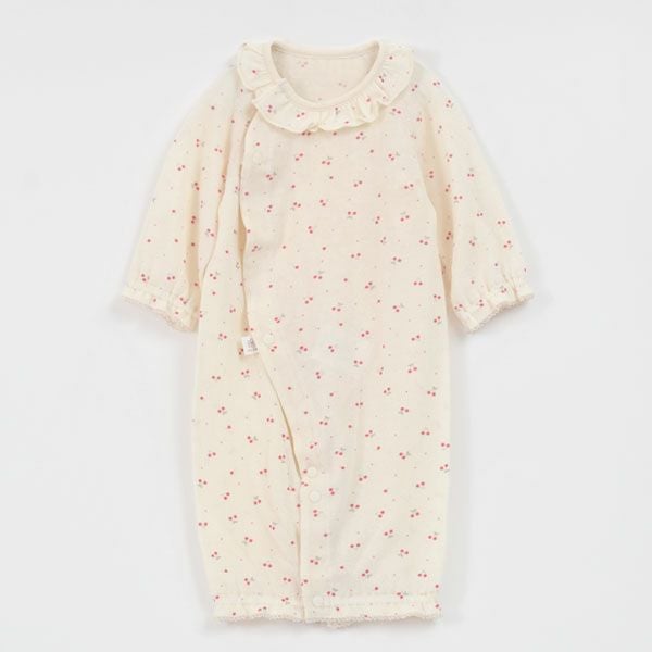 オーガニックコットン ベビー吊天竺ツーウェイドレス さくらんぼ