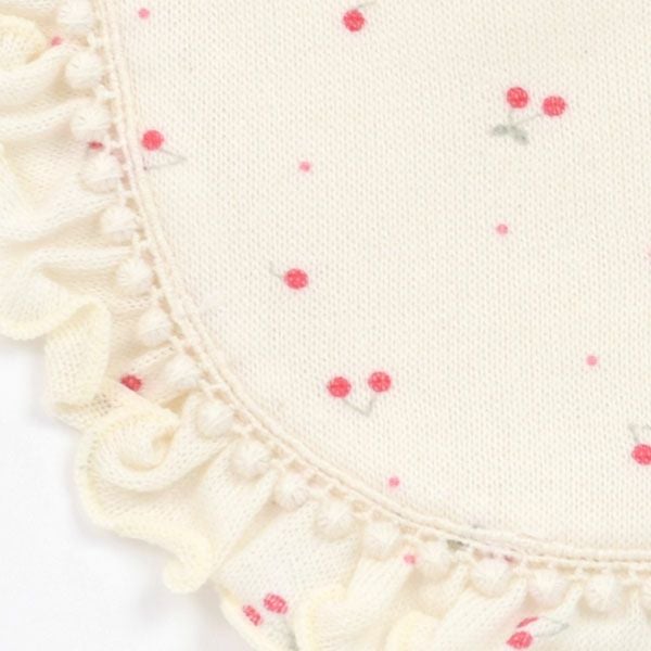 オーガニックコットン ベビー吊天竺スタイ さくらんぼ