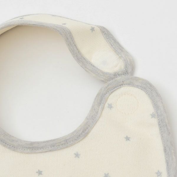 オーガニックコットン ベビー吊天竺スタイ シルバースター