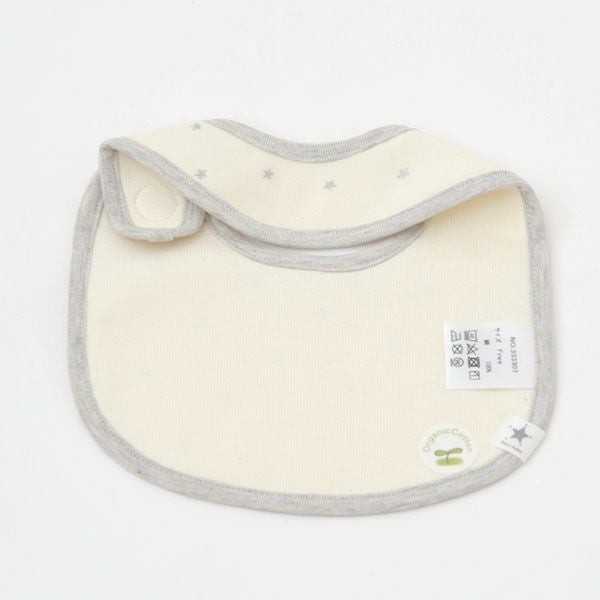 オーガニックコットン ベビー吊天竺スタイ シルバースター