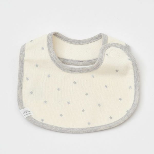 オーガニックコットン ベビー吊天竺スタイ シルバースター