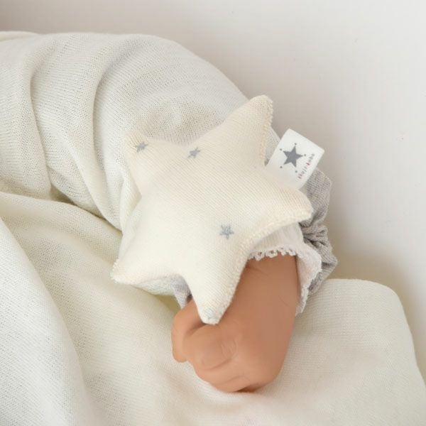 オーガニックコットン ベビー吊天竺リストバンド シルバースター