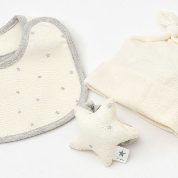 オーガニックコットン ベビー吊天竺リストバンド シルバースター