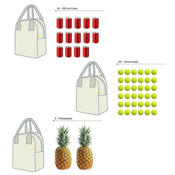 オーガニックコットン ジッパーランチバッグ