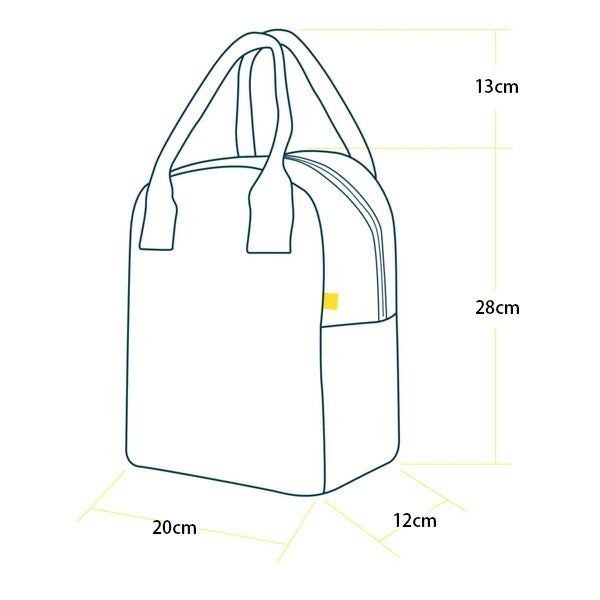オーガニックコットン ジッパーランチバッグ